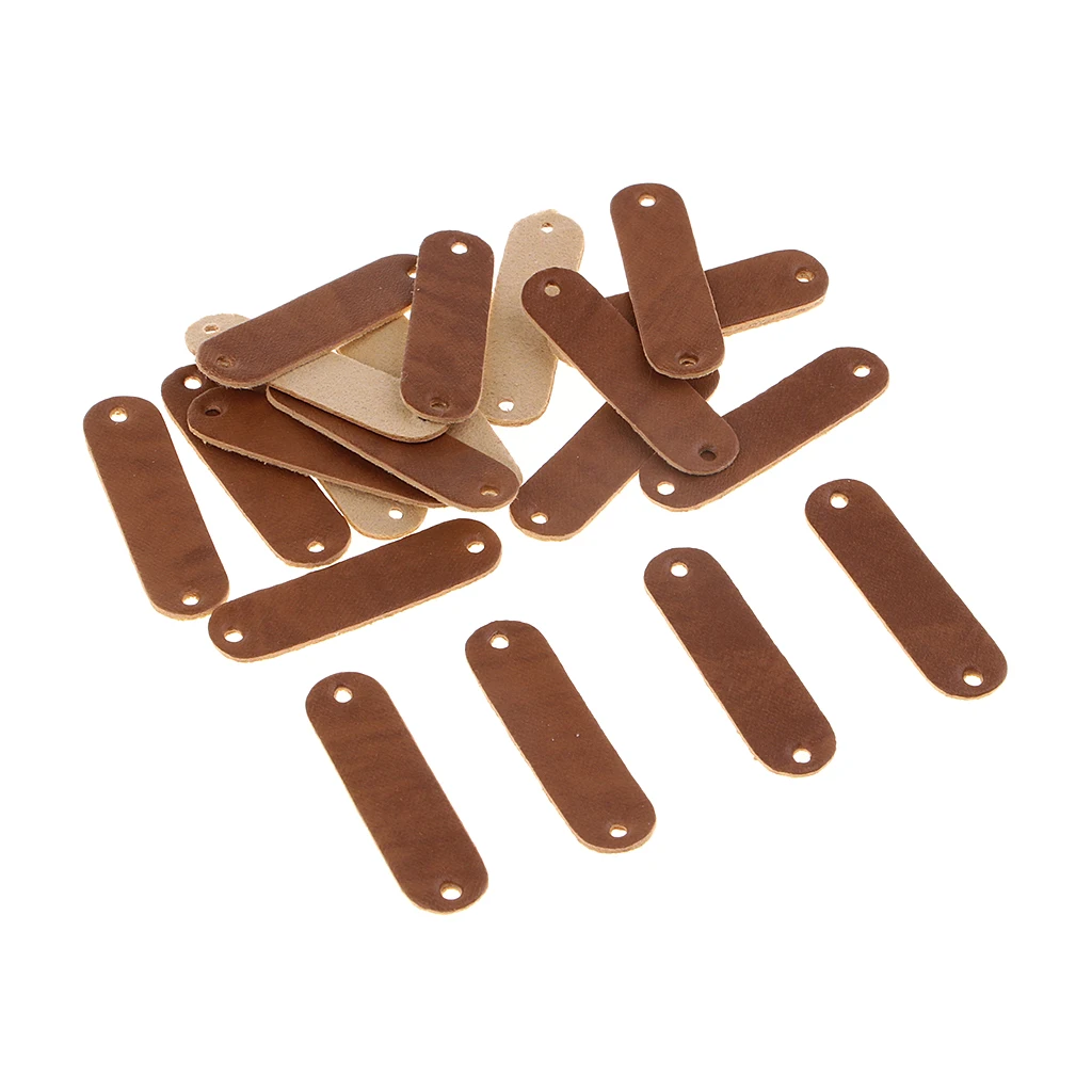 20 шт. этикетки из искусственной кожи пришиты на с отверстиями бирка гравировкой