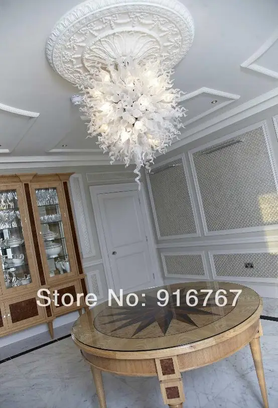 

C162 Dinning Room Pure White Glass Led Decorative Light