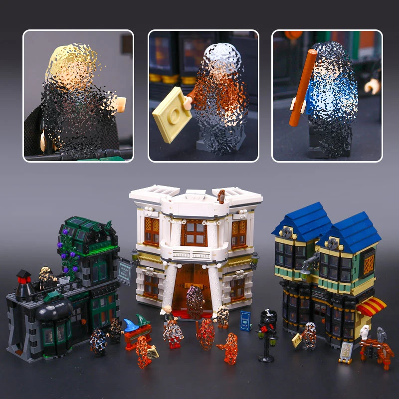 Бренд 16012 2025 шт магическое слово Diagon Alley набор образовательных строительных