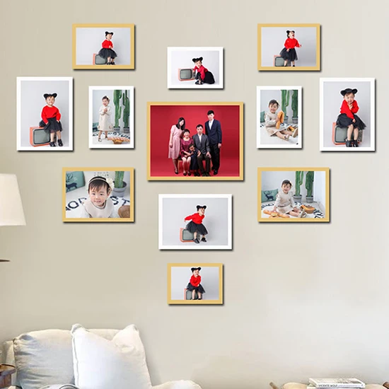 wood white frame 12 шт., классическая фоторамка для настенных подвесных фоторамок, фоторамка, Свадебная пара, рекомендуемые фоторамки, Подарочные - Цвет: wood white frame