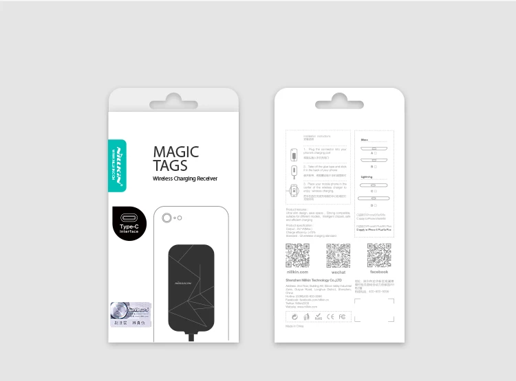 Приемник Nillkin с USB Type C и поддержкой беспроводной зарядки|usb c qi|charging receiverwireless charging
