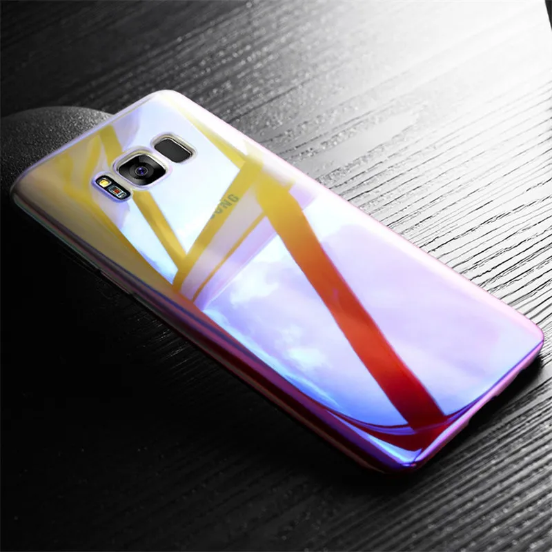 Градиент Цвет ТПУ мягкий чехол для мобильного телефона Samsung S8 s8plus задняя крышка