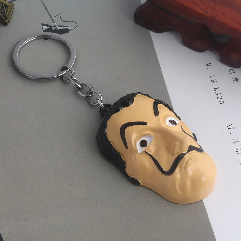 RJ 10 шт. Испания ТВ La Каса де Papel брелоки дом бумаги брелок деньги Heist Salvador Dali забавные чокер ювелирные изделия