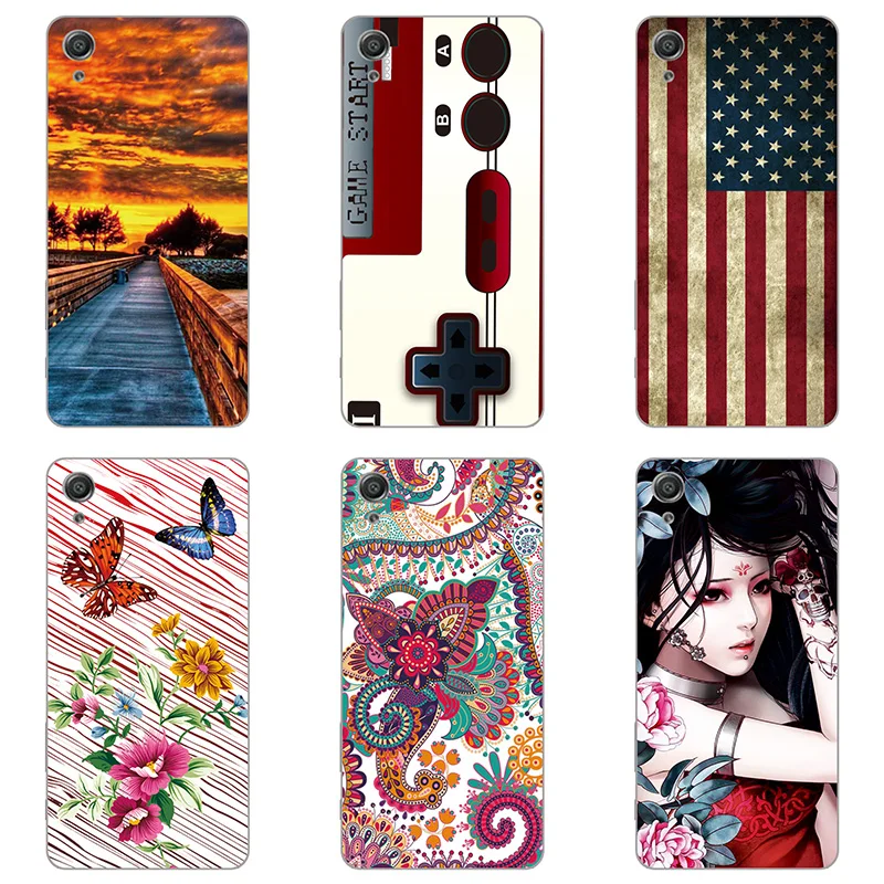 hard Plastic phone case cover For Sony Xperia XA F3111 F3113 F3115 shell printing design Painted Flower |