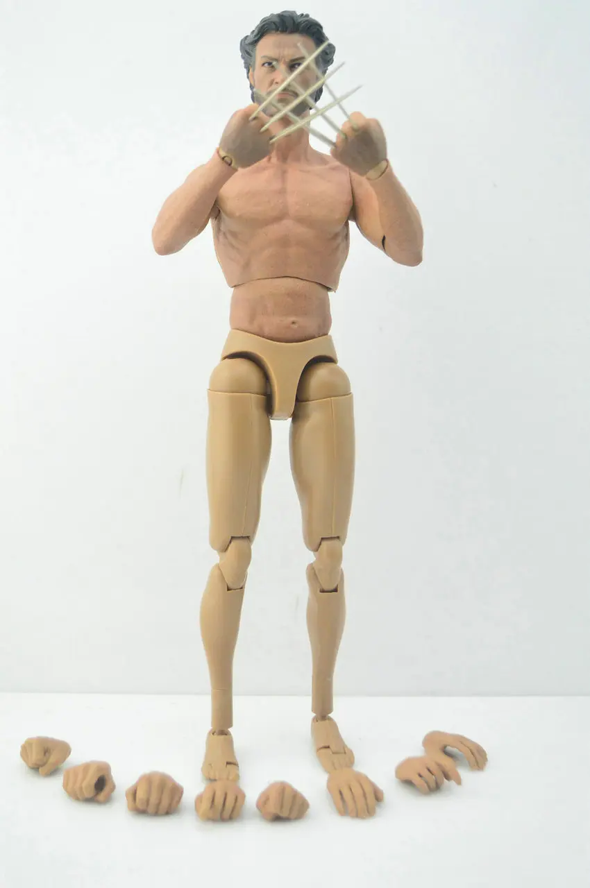 1/6 масштаб Росомаха хуга Джекман с металлическими когтями мышцы фигуры 12 дюймов |