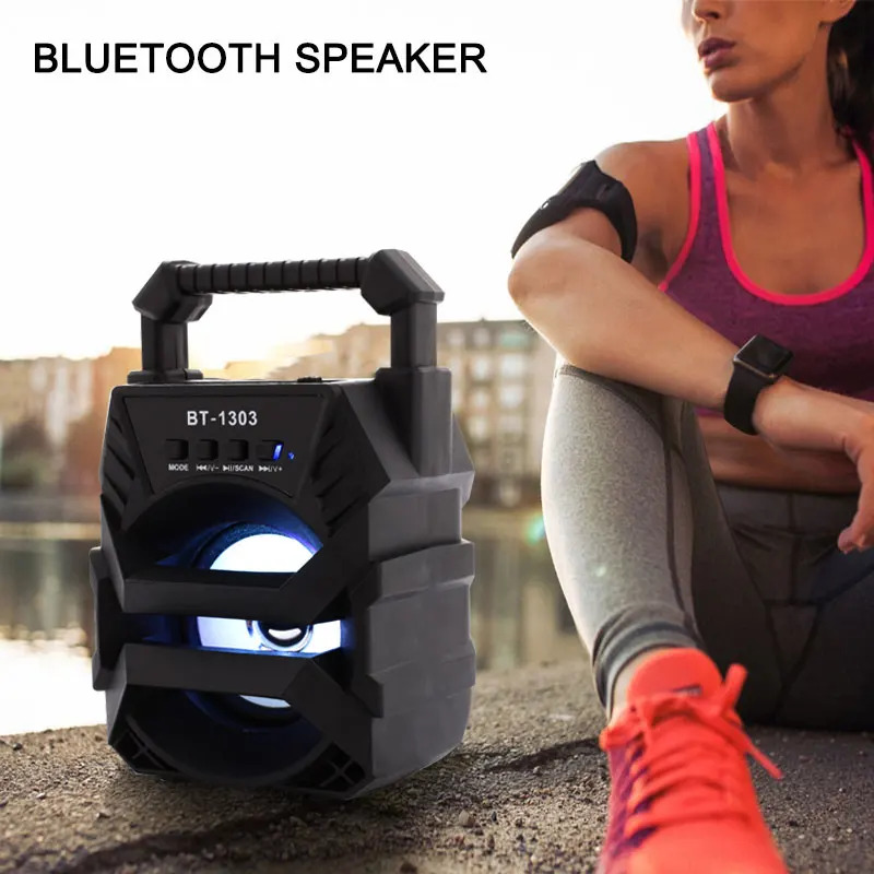 Портативный беспроводной Bluetooth динамик большого размера стерео fm-радио светодиодный светильник водонепроницаемый портативный открытый динамик Поддержка TF карты