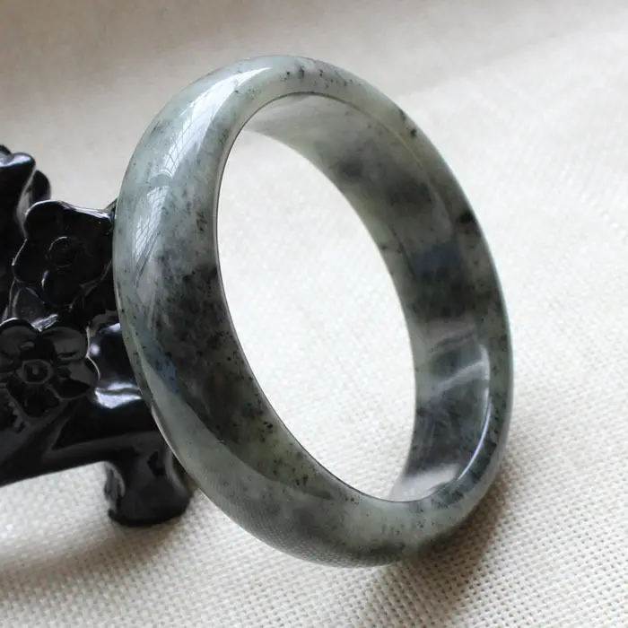 59mm Chinese Genuine Natural Green Nephrite Jade Gems Bangle Bracelet A-3760 | Украшения и аксессуары