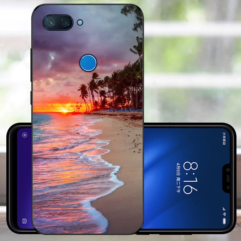 Мягкий чехол Fundas Xiaomi mi 8 Lite силиконовый чехол матовый черный ТПУ Xiaomi mi 8 Lite защитный бампер mi 8 Lite чехол для мобильного телефона s - Цвет: SRL