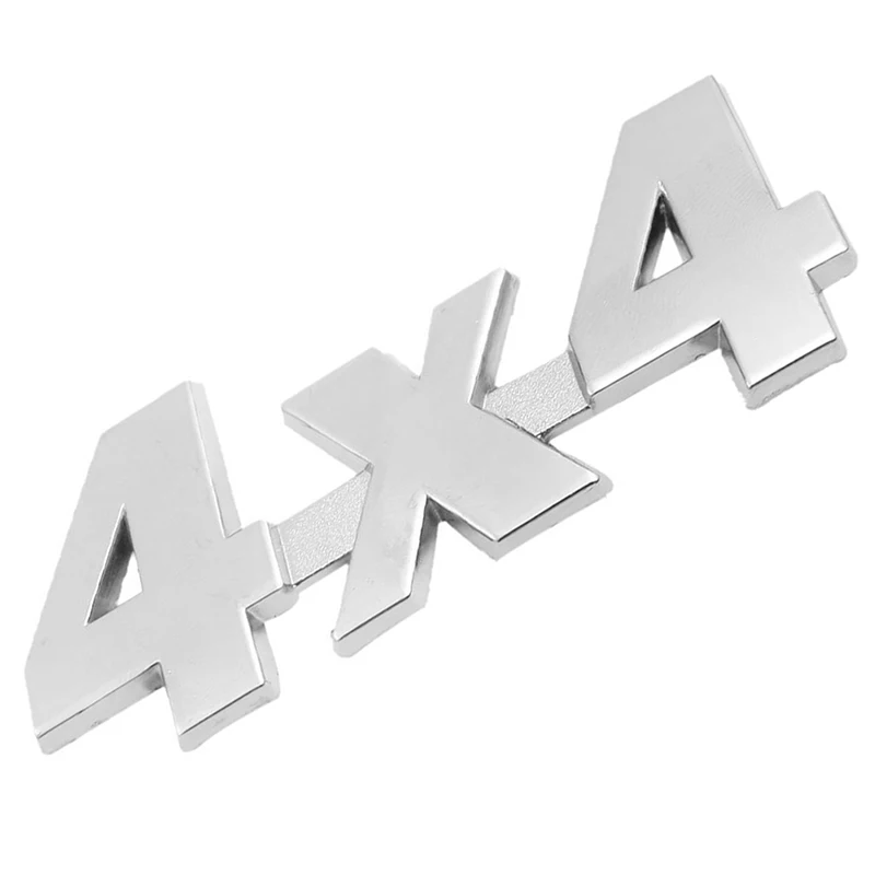 Silver Metal 4x4 Pattern Car Badge Sticker Decal Glue Emblem Decor | Автомобили и мотоциклы