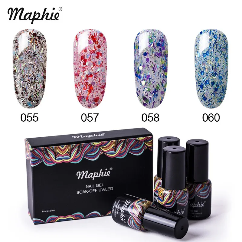 8 Maphie 4 шт/партия золотой цвет серии Led гель лак для ногтей набор супер мерцающий блеск УФ Гель-лак для ногтей Полупостоянный гель - Цвет: 8