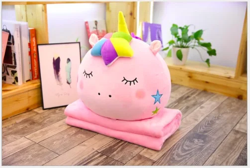 WYZHY ins twin unicorn doll cuddly pillow blanket plush toy girl heart nap air conditioning 40CM | Игрушки и хобби