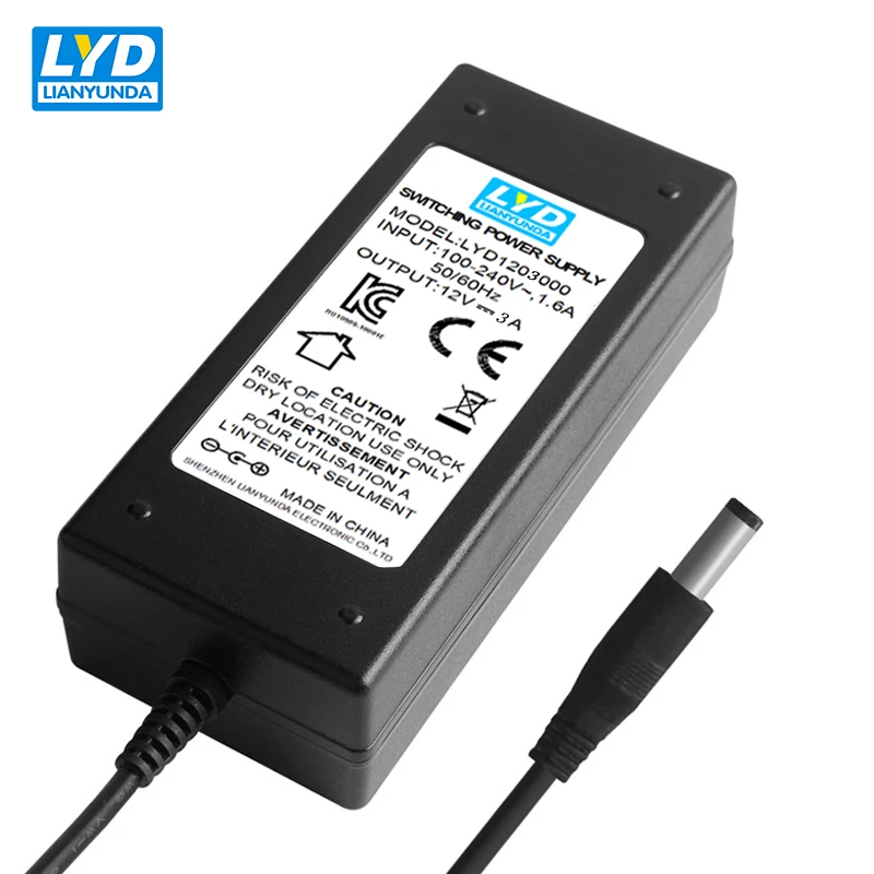 US 12 V/3A 5 5mm * 2 1mm AC DC адаптер питания для электрического оборудования переключающий