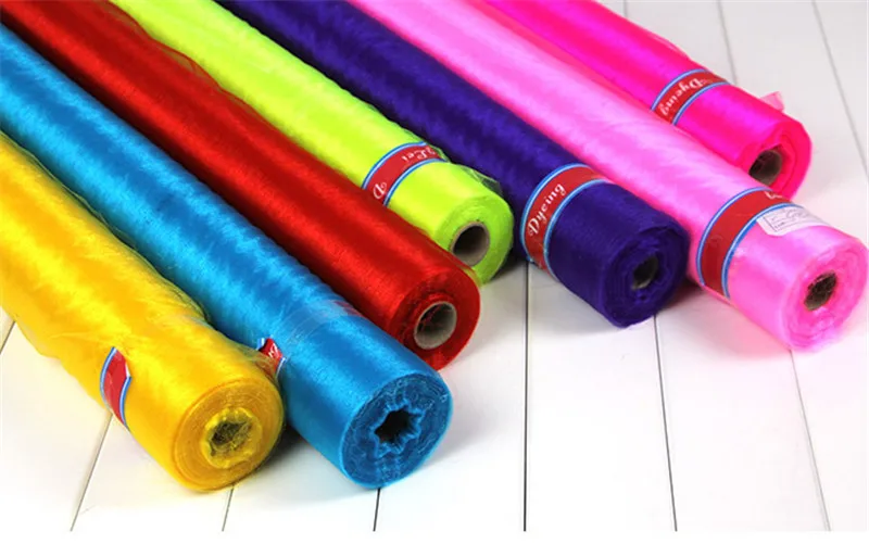 5meter/lot Sheer Crystal Organza Fabric For Wedding Decoration Or Party Decoration.width 75cm | Дом и сад