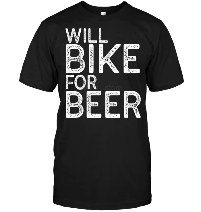 Мужская футболка с коротким рукавом Will Bike For Beer забавная для катания на горных
