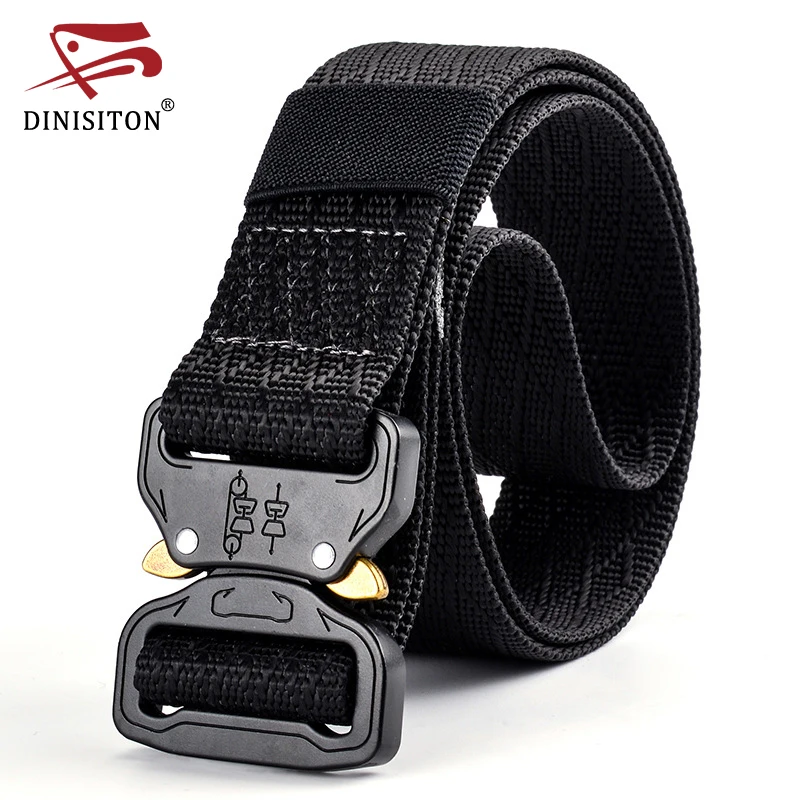 DINISITON-Cinturón de tela para hombre y mujer, correas de nailon de combate de seguridad para entrenamiento, equipo militar táctico, ZSCM01