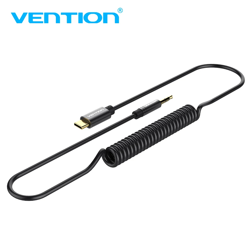 Vention USB Type C для Aux 3 5 мм аудио кабель гарнитуры Динамик гибкий пружинный AUX Xiaomi 6 Letv 2