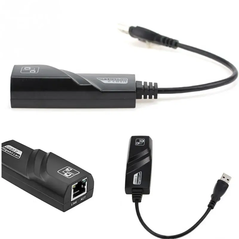 Проводная сетевая карта прочная USB 3 0 гигабитная RJ45 без драйвера Ethernet Сетевая