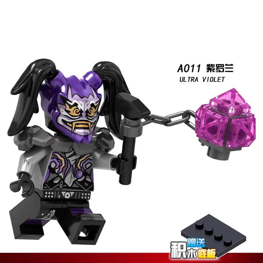 Светло-желтый Для мотоцикла ниндзя, фигурки, Kai Jay Zane Nya Lloyd Garmadon WU с оружием, строительные блоки, кирпичи, игрушки - Цвет: Светло-желтый