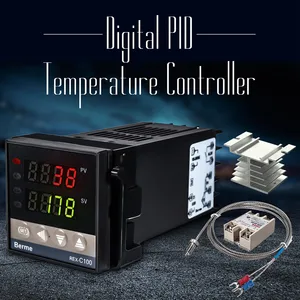 temperature controller 0 to 1300 degree rex c 100 intelligent 110 to 240v 1 meter probe 40a solid state relay 4 5mm sensor dia free global shipping