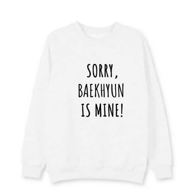 Vsenfo EXO Members K-Pop Толстовка для мужчин и женщин с буквенным принтом BAEKHYUN CHANYEOL CHEN DO KAI LAY SEHUN толстовки уличная одежда