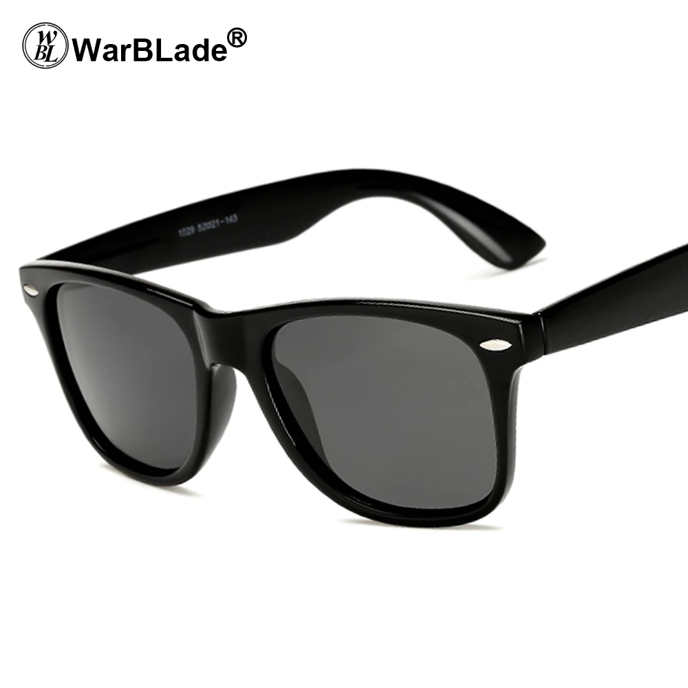 br black grey WarBLade, модные мужские поляризованные солнцезащитные очки, мужские очки для вождения, зеркальные очки, черная оправа, солнцезащитные очки, UV400, gafas oculos - Цвет линз: br black grey