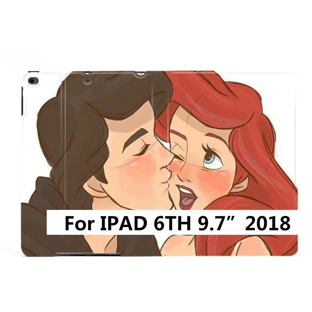 Умный чехол для планшета с изображением принца Русалочки и принцессы для iPad Air 2 3 5 6th 9," 7th 10,2" 10," PRO Mini 4 5 - Цвет: For iPad 9.7 2018