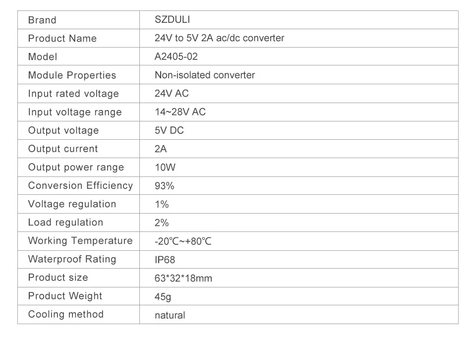 AC24V к DC5V 2A AC к DC преобразователь питания 14~ 28 в до 5 В 10 Вт трансформатор модуль bucker CE RoHS