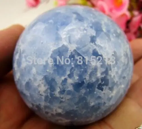 Hot Sell Asian Blue Kyanite Quartz Crystal Healing Ball Sphere Celestite ball +Stan 70mm | Дом и сад