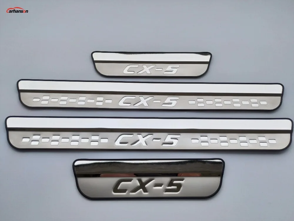 Автомобильный Стайлинг для Mazda CX-5, аксессуары CX 5 CX5, пороги для порога, накладка на педаль, защита от царапин, автомобильные наклейки