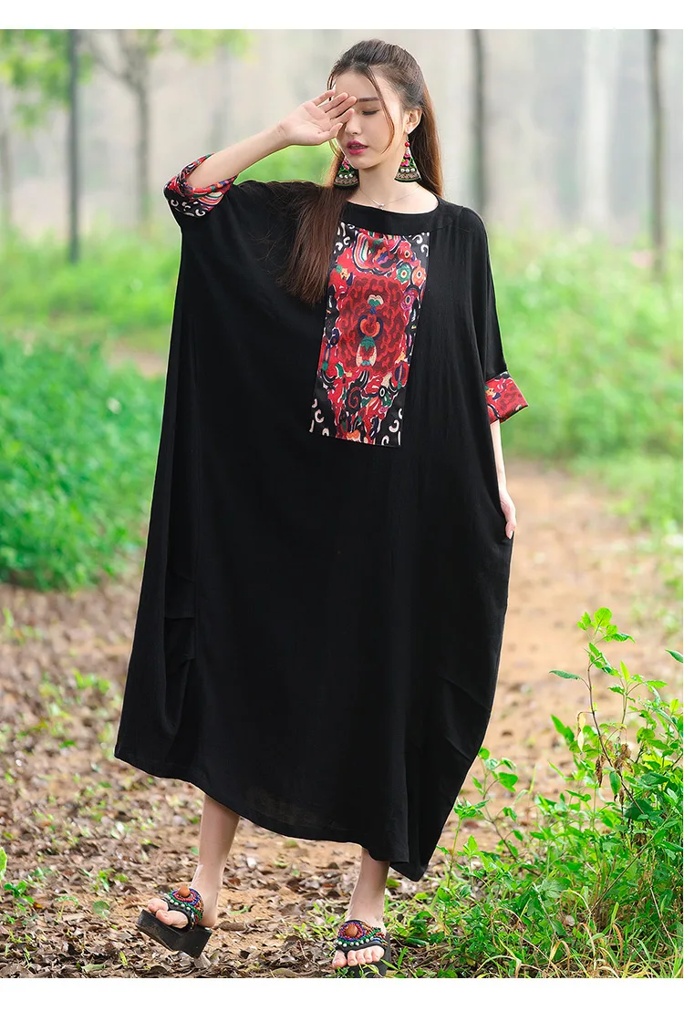 Летнее платье мексиканское женское 2021 винтажное длинное макси Vestidos свободный