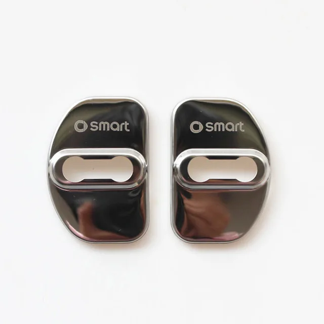453 silver fortwo(S) Для smart fortwo forfour 453 451 аксессуары для стайлинга автомобилей крышка дверного замка из нержавеющей стали Декоративная Антикоррозийная Защитная крышка - Название цвета: 453 silver fortwo(S)