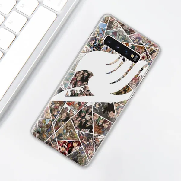 001 Аниме Манга Сказочный Хвост Логотип чехол для телефона для samsung Galaxy S10e S10 Plus S7 S8 S9 Plus Note 8 9 M10 M20 M30 жесткий чехол - Цвет: 001