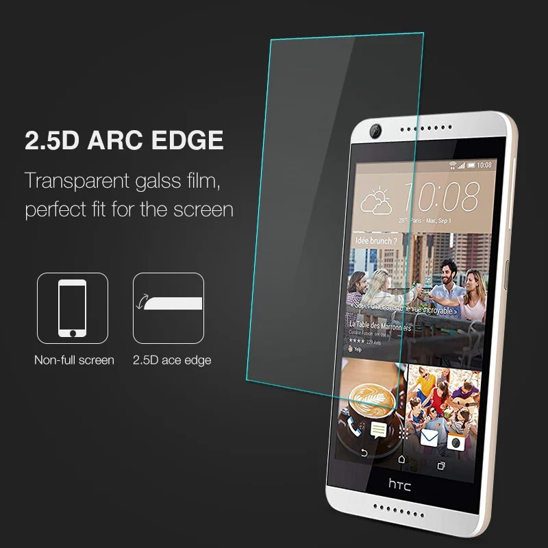 Закаленное стекло для HTC Desire 626 Защита экрана двух Sim карт 2.5D 9H Nicotd защитная пленка