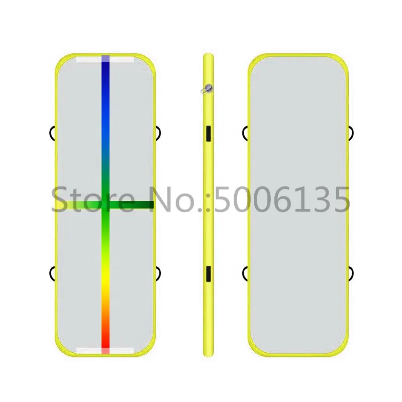 yellow color line Воздушный трек акробатика коврик для занятий гимнастикой, надувные Airtrack коврики с электрический воздушный насос для дома Применение Чирлидинг Training - Цвет: yellow color line