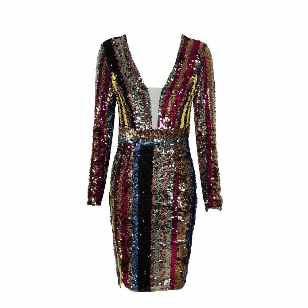 Высокое качество лоскутное Платья с пайетками Vestidos 2019 Новое Женское платье
