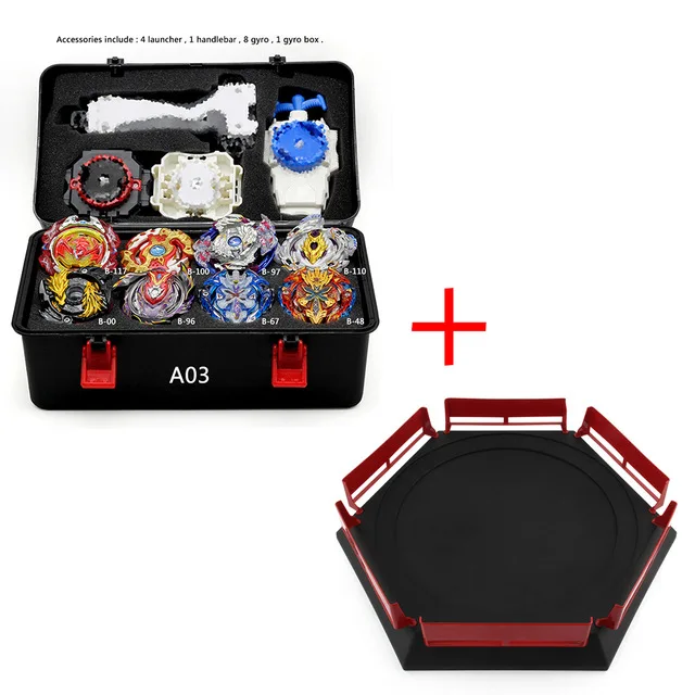 A003 TAKARA TOMY стадион Beyblade Burst набор игрушек Beyblades Арена Bayblade Металл Fusion 4D с пусковой установкой вращающаяся верхняя коробка для хранения игрушек - Цвет: A003