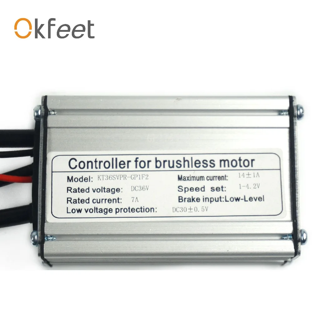 Okfeet, фара для электровелосипеда в 250W 36/48V 14A Электрический велосипед Стандартный синусоидальный контроллер Водонепроницаемый Кабель контроллер электровелосипеда KT Поддержка LEDLCD
