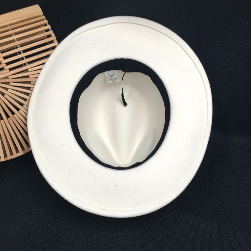 panama  with new winter web celebrity panama cat   paragraph white wool felt hat  of French style restoring ancient ways Fedoras