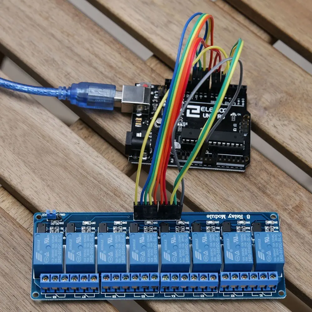 8 канальный релейный модуль постоянного тока 5 в с оптомуфтой для Arduino Uno R3 Mega 2560 1280