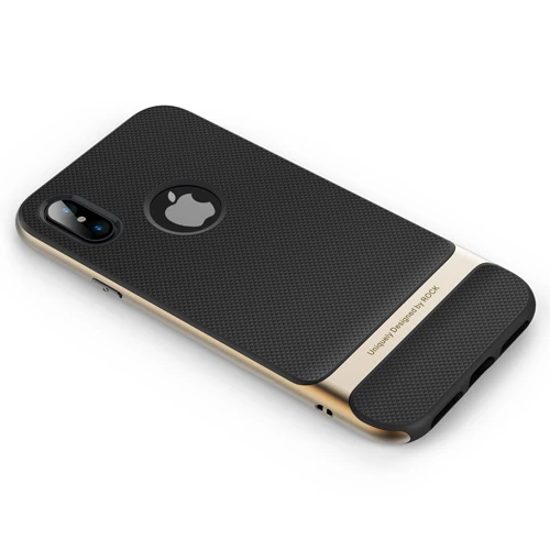 Black Gold Royce Series для IPhone X случае рок-чехол для телефона для iPhone X задняя крышка Роскошные Hybrid PC+ TPU гальваническим Корпуса для iphonex - Цвет: Black Gold