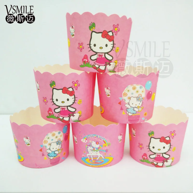 100pcs Cute Animals zoo Monkey rabbits cupcake liners cups paper baking decorative wedding birthday party favors | Дом и сад