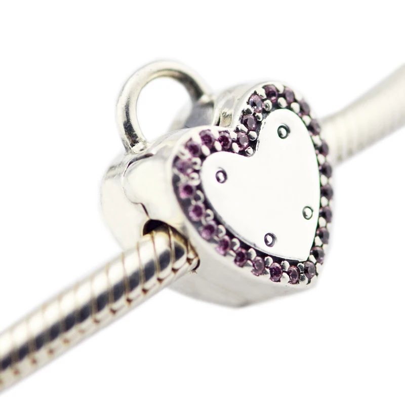 Настоящее серебро 925 проба замок из бисера ваше обещание 2018 День Святого