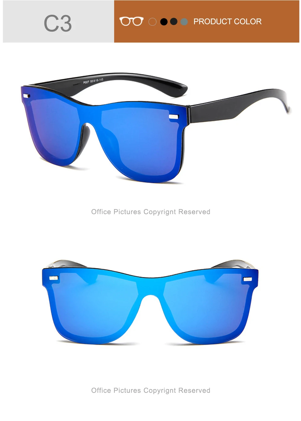 Rimless Sunglasses Women Cat Eye Sun Glasses For Women Brand Designer Fashion Mirrored Oversized Sunglasses UV400