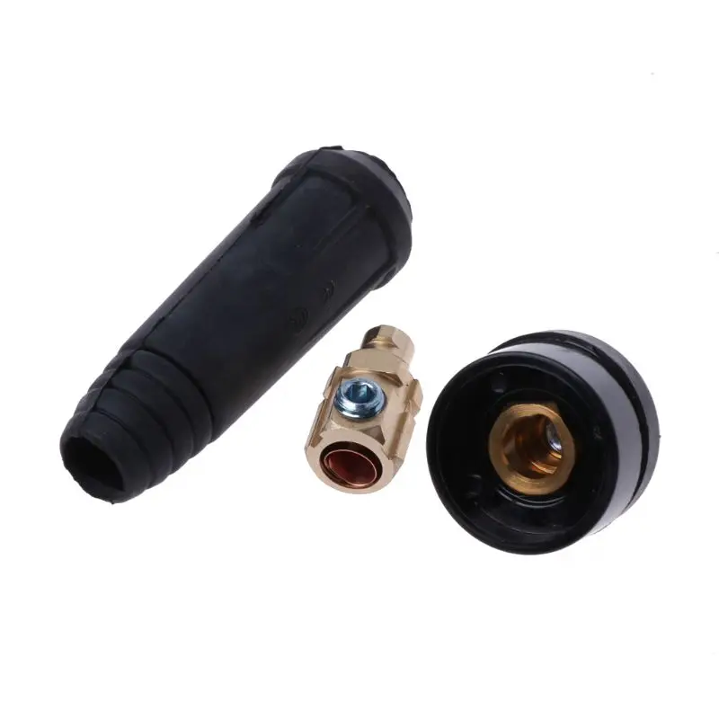 Усиленный изолированный сварочный кабель панель соединители набор гнезд DKJ10 25