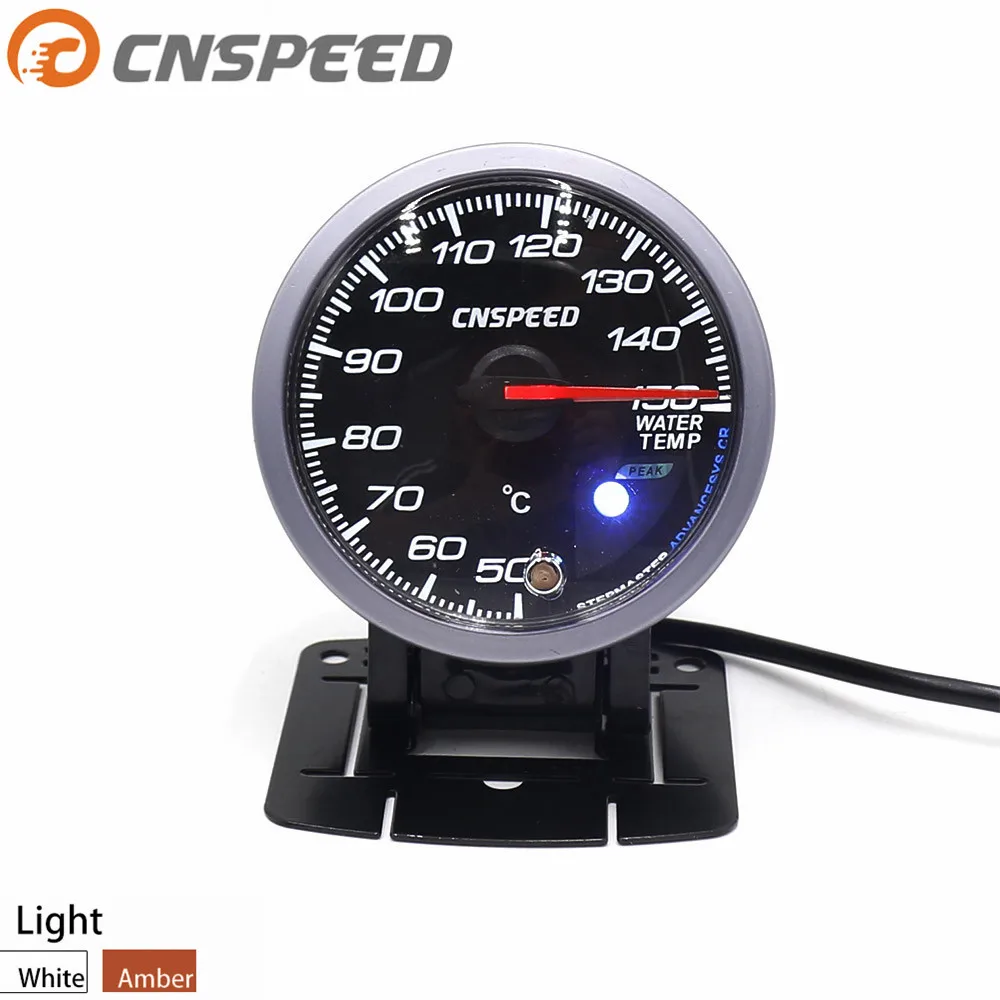 CNSPEED 60 мм Автомобильный датчик температуры воды 50-150C с датчиком температуры воды с белым и янтарным освещением автомобильный измеритель YC101413