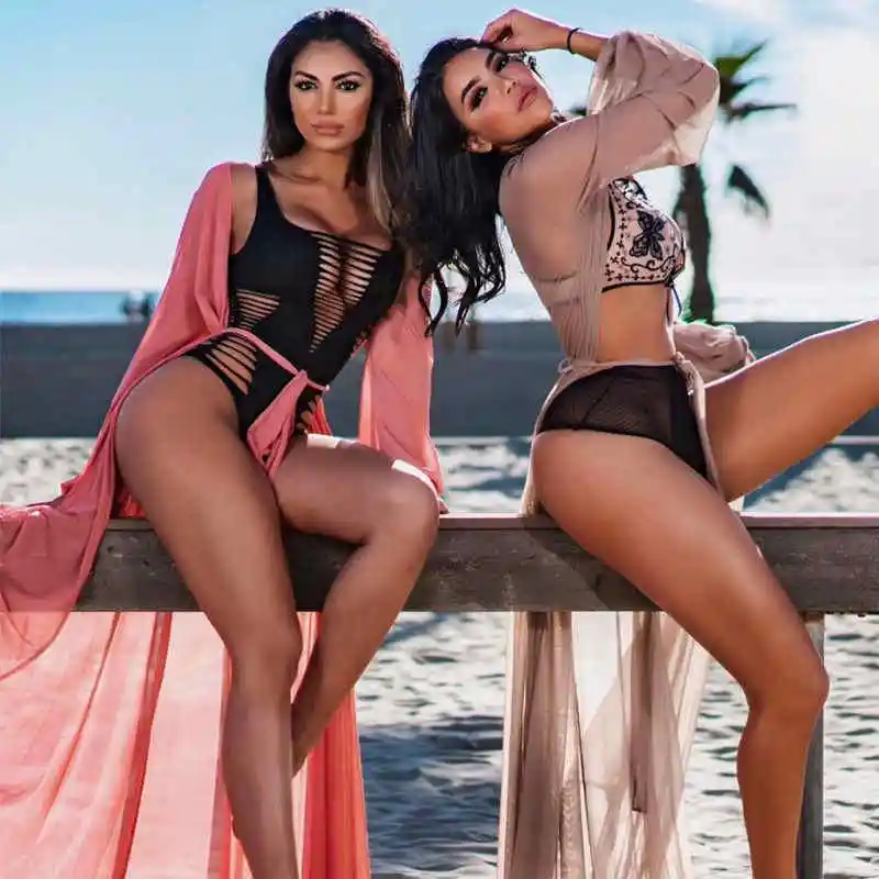 Новинка лета 2017 сексуальные накидки Женский однотонный сетчатый купальный