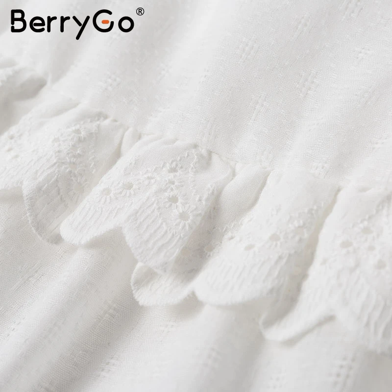 BerryGo элегантное многослойное женское летнее платье с рюшами повседневное