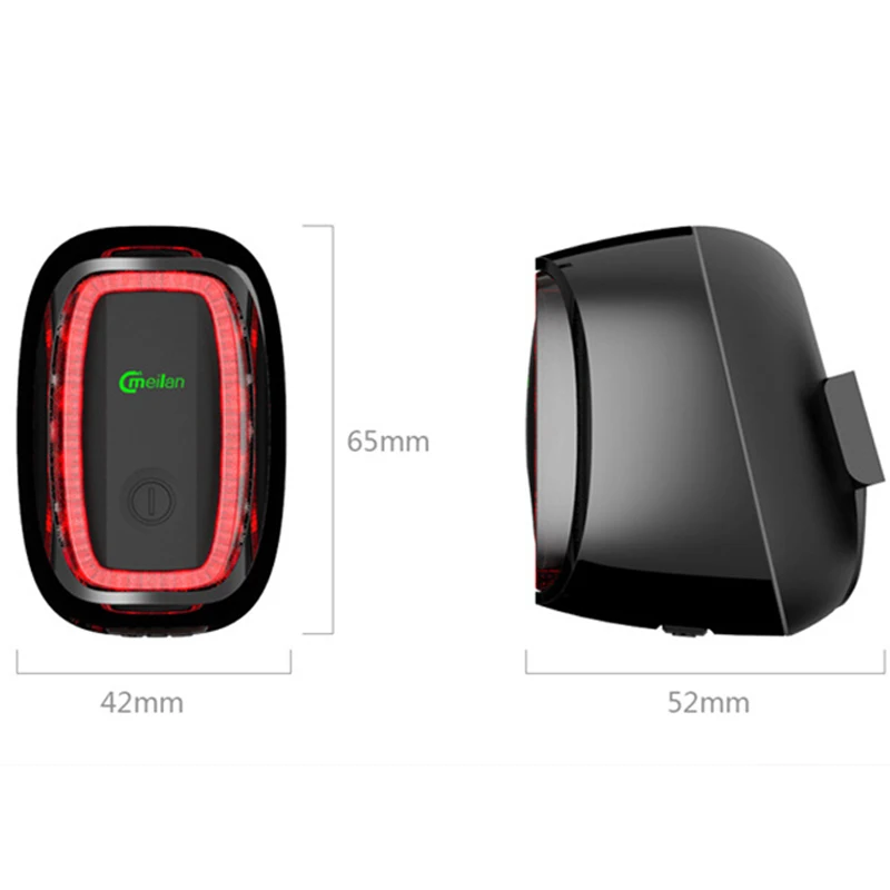 ZK20 дропшиппинг X6 велосипедный задний фонарь USB Перезаряжаемый водонепроницаемый велосипедный защитный фонарь интеллектуальная велосипедная лампа 7 режимов