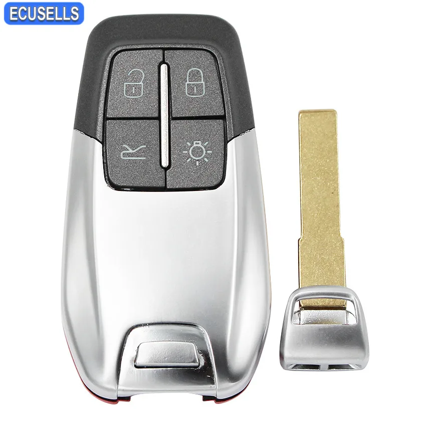 Роскошный чехол для дистанционного ключа с 4 кнопками умный ФОБ вставкой