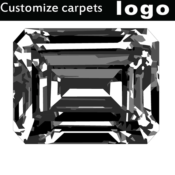 Большой черно белый художественный ковер для гостиной конференц комнаты спальни